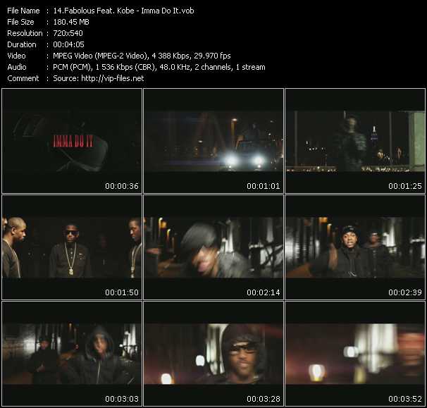 Fabolous Feat. Kobe video ”Imma Do It” from dvd ”Screenplay VJ-Pro Urban Vision February 2010” 