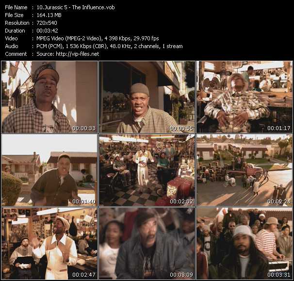 Jurassic 5 video ”The Influence” from dvd ”Screenplay VJ-Pro Urban Vision June 2006” 