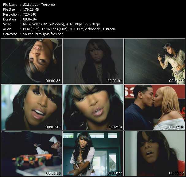 Letoya video ”Torn” from dvd ”Screenplay VJ-Pro Urban Vision June 2006” 