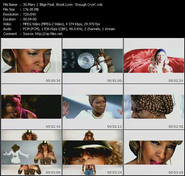 Mary J. Blige Feat. Brook Lynn video ”Enough Cryin'” from dvd ”Screenplay VJ-Pro Urban Vision June 2006” 