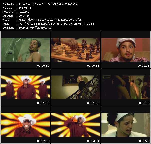 Iq Feat. Vicious V video ”Mrs. Right (Bc Remix)” from dvd ”Screenplay VJ-Pro Urban Vision June 2006” 