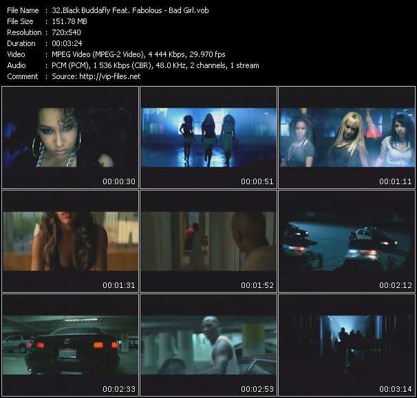 Black Buddafly Feat. Fabolous video ”Bad Girl” from dvd ”Screenplay VJ-Pro Urban Vision June 2006” 