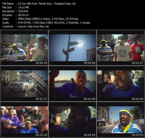 Sav Killz Feat. Planet Asia video ”Champion Rap” from dvd ”Screenplay VJ-Pro Urban Vision November 2009” 