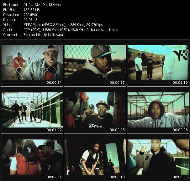 Pac Div video ”Pac Div” from dvd ”Screenplay VJ-Pro Urban Vision December 2009” 