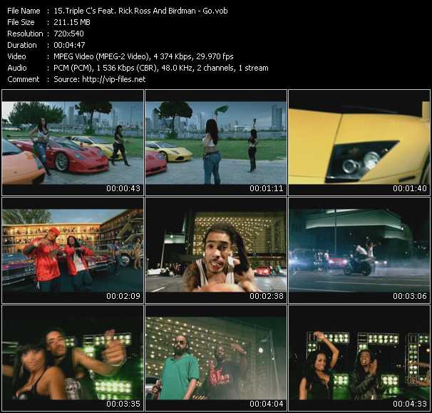 Triple C's Feat. Rick Ross And Birdman video ”Go” from dvd ”Screenplay VJ-Pro Urban Vision December 2009” 