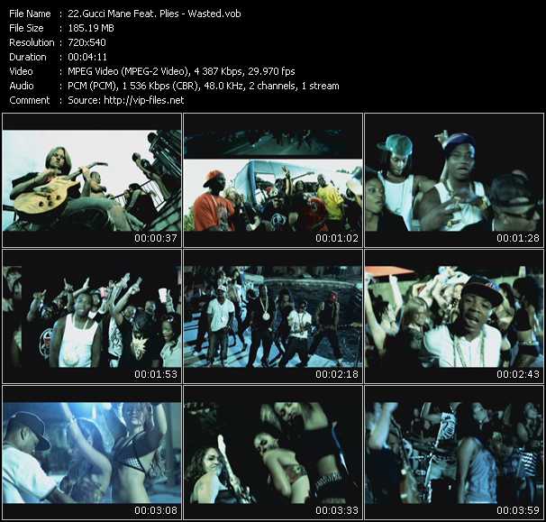 Gucci Mane Feat. Plies video ”Wasted” from dvd ”Screenplay VJ-Pro Urban Vision December 2009” 
