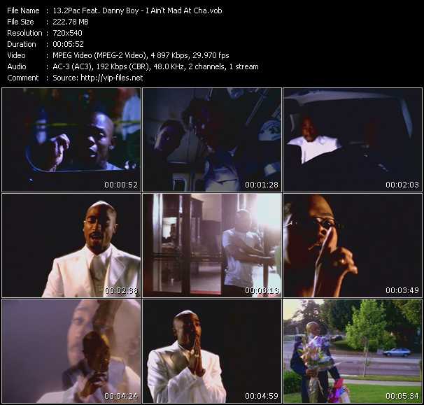2Pac Feat. Danny Boy video ”I Ain't Mad At Cha” from dvd ”The Ultimate Death Row Collection” 