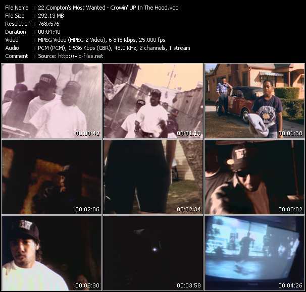 Compton's Most Wanted video ”Crowin' UP In The Hood” from dvd ”International Hip Hop 09” 