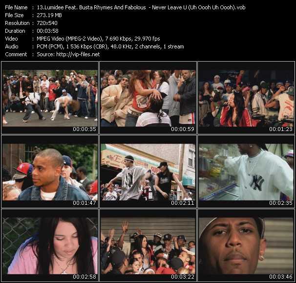 Lumidee Feat. Busta Rhymes And Fabolous video ”Never Leave U (Uh Oooh Uh Oooh)” from dvd ”I Love RnB. RnB And Hip-Hop Greatest Hits Vol.2” 