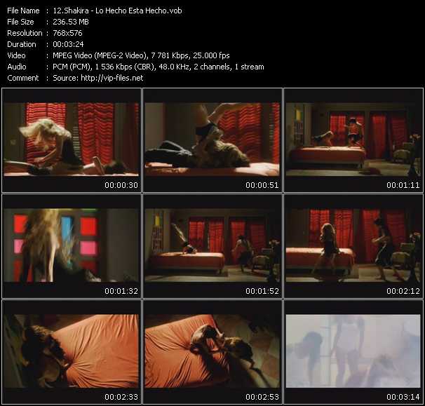 Shakira video ”Lo Hecho Esta Hecho” from dvd ”MixMash Urban January 2010” 