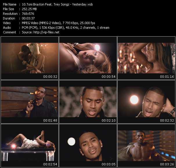 Toni Braxton Feat. Trey Songz video ”Yesterday” from dvd ”MixMash Urban April 2010” 