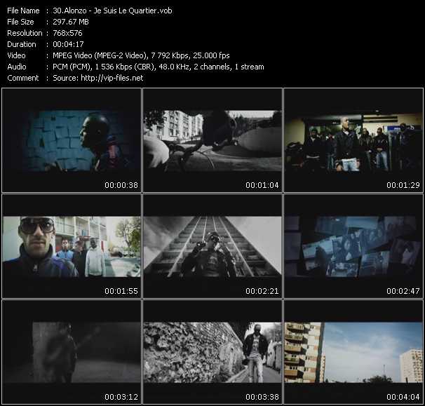 Alonzo video ”Je Suis Le Quartier” from dvd ”MixMash Urban April 2010” 