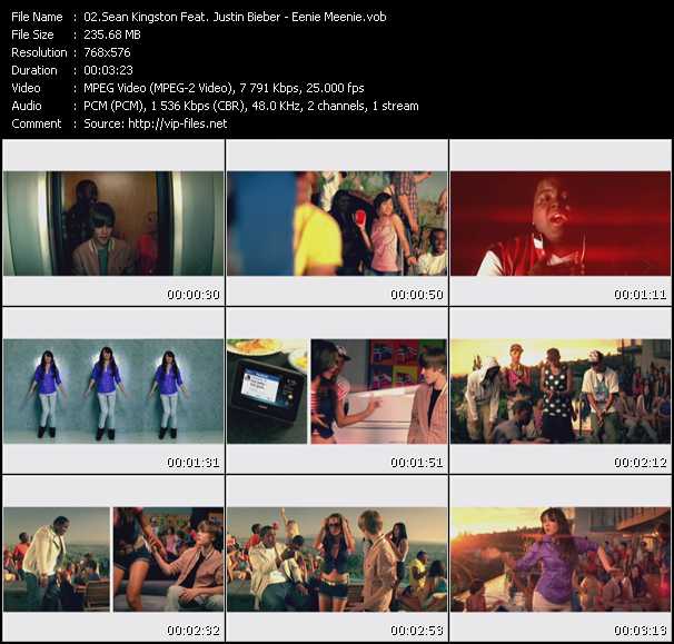 Sean Kingston Feat. Justin Bieber video ”Eenie Meenie” from dvd ”MixMash Urban June 2010” 