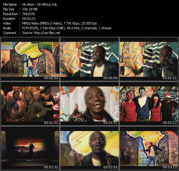Akon video ”Oh Africa” from dvd ”MixMash Urban June 2010” 