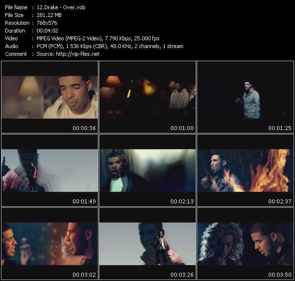 Drake video ”Over” from dvd ”MixMash Urban June 2010” 