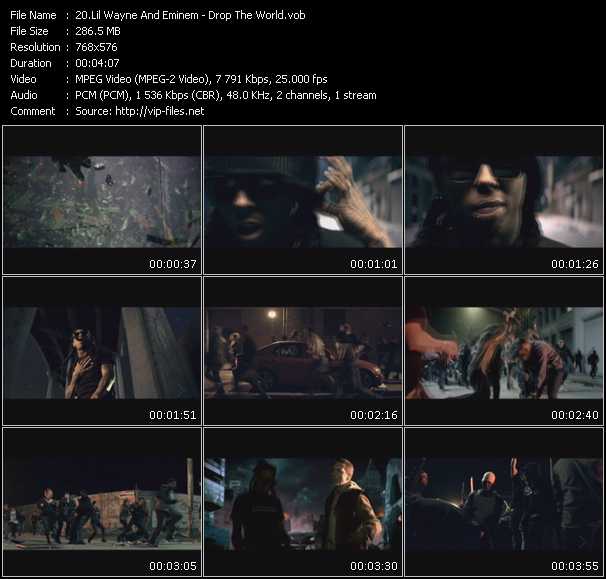Lil Wayne And Eminem video ”Drop The World” from dvd ”MixMash Urban June 2010” 