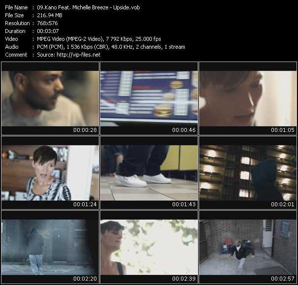 Kano Feat. Michelle Breeze video ”Upside” from dvd ”MixMash Urban August 2010” 