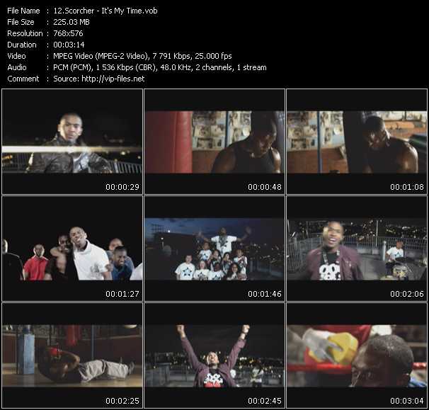 Scorcher video ”It's My Time” from dvd ”MixMash Urban August 2010” 