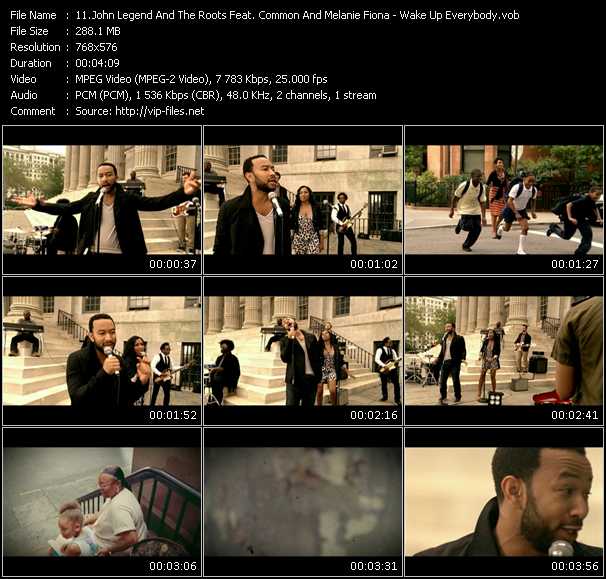 John Legend And The Roots Feat. Common And Melanie Fiona video ”Wake Up Everybody” from dvd ”MixMash Urban October” 