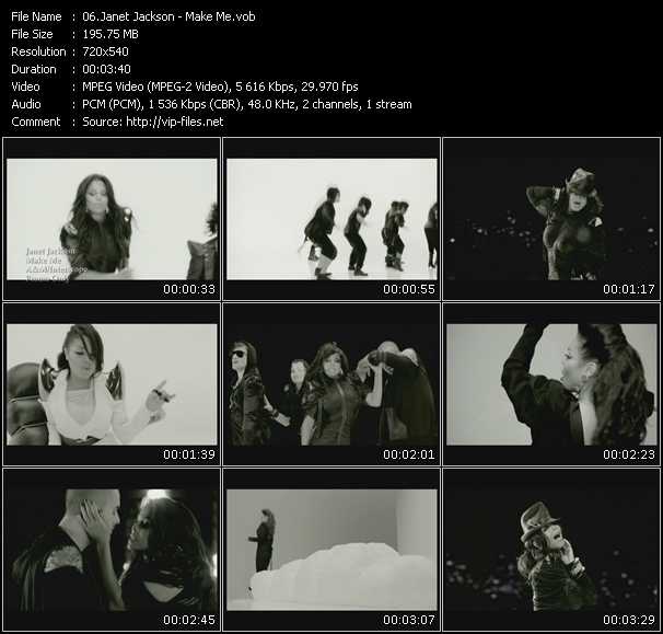 Janet Jackson video ”Make Me” from dvd ”Promo Only Canada Hot Video April 2010” 