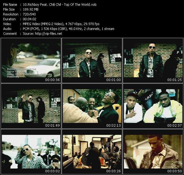 Richboy Feat. Chili Chil video ”Top Of The World” from dvd ”Promo Only Express Video March 2010 Week 2” 