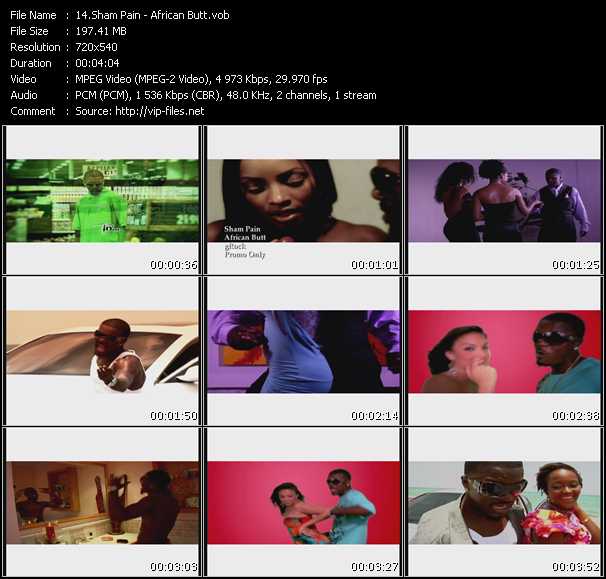 Sham Pain video ”African Butt” from dvd ”Express Video March 2010 Week 4” 