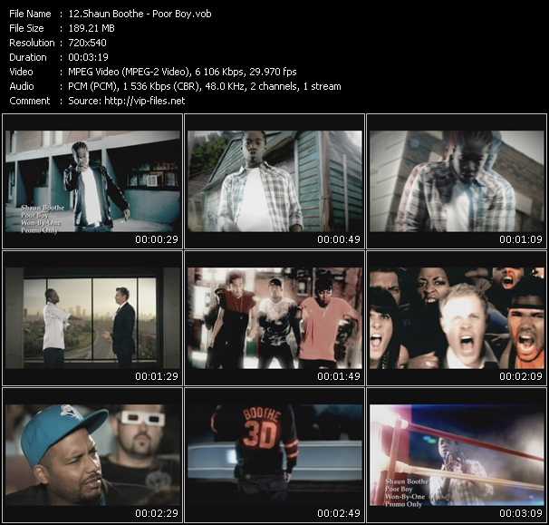 Shaun Boothe video ”Poor Boy” from dvd ”Promo Only Express Video April 2010 Week 3” 