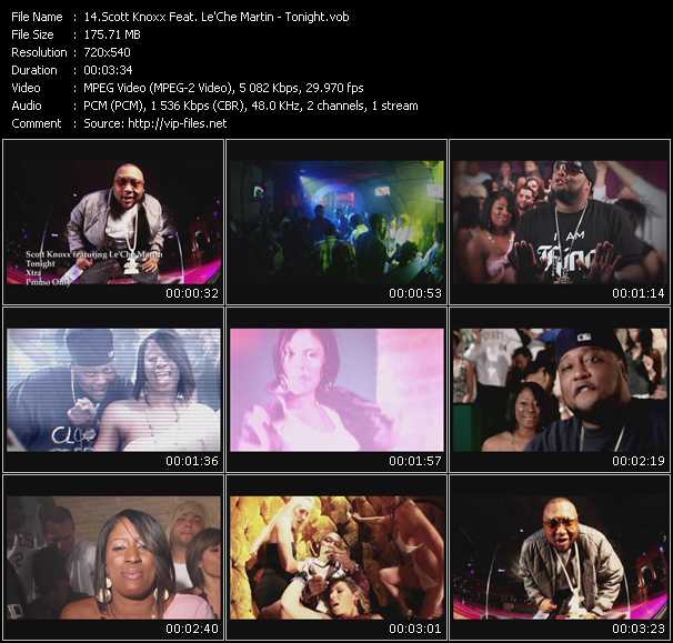 Scott Knoxx Feat. Le'Che Martin video ”Tonight” from dvd ”Promo Only Express Video April 2010 Week 4” 