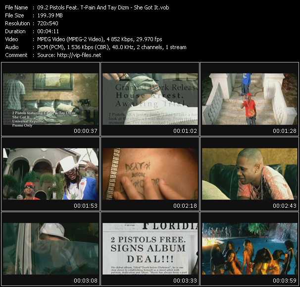 2 Pistols Feat. T-Pain And Tay Dizm video ”She Got It” from dvd ”Promo Only Express Video May 2008 Week 2” 