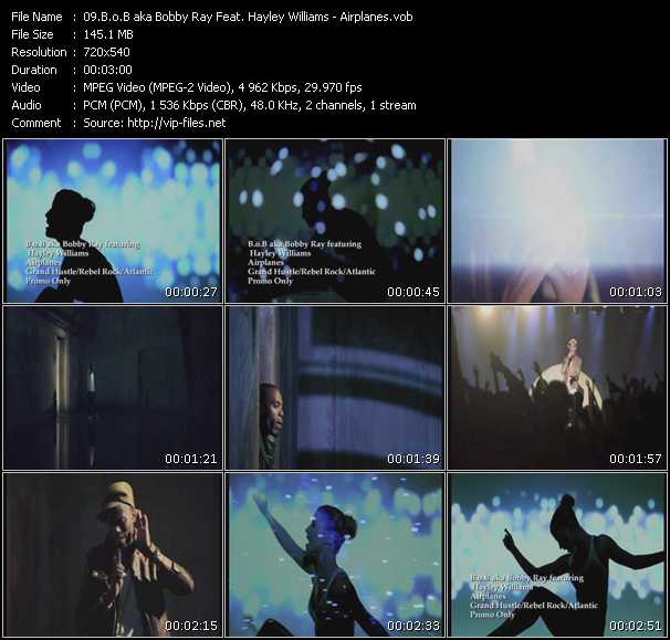 B.o.B aka Bobby Ray Feat. Hayley Williams video ”Airplanes” from dvd ”Promo Only Express Video June 2010 Week 5” 
