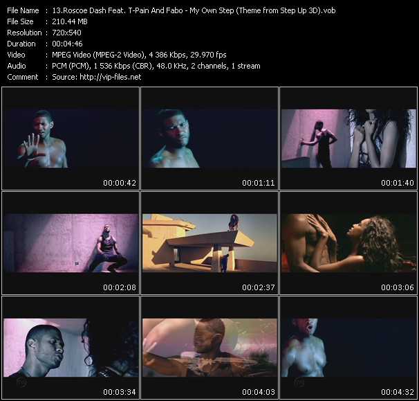 Roscoe Dash Feat. T-Pain And Fabo video ”My Own Step (Theme from Step Up 3D)” from dvd ”Promo Only Express Video August 2010 Week 4” 