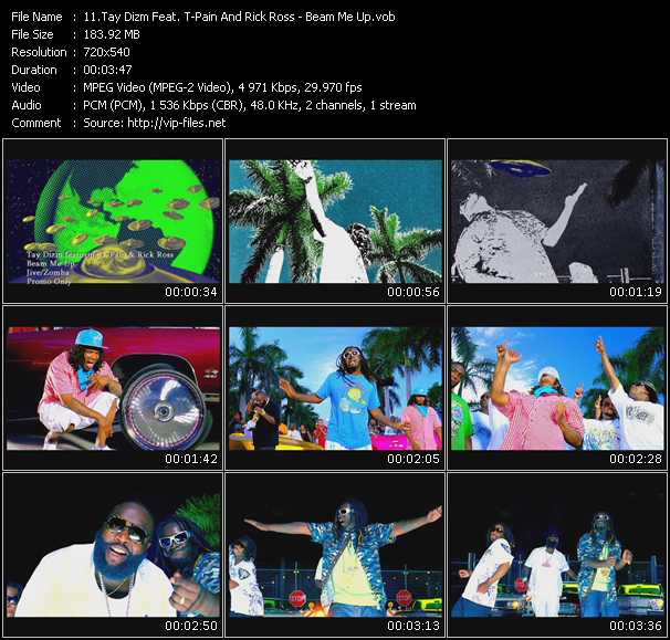Tay Dizm Feat. T-Pain And Rick Ross video ”Beam Me Up” from dvd ”Promo Only Express Video September Week 4 2008” 