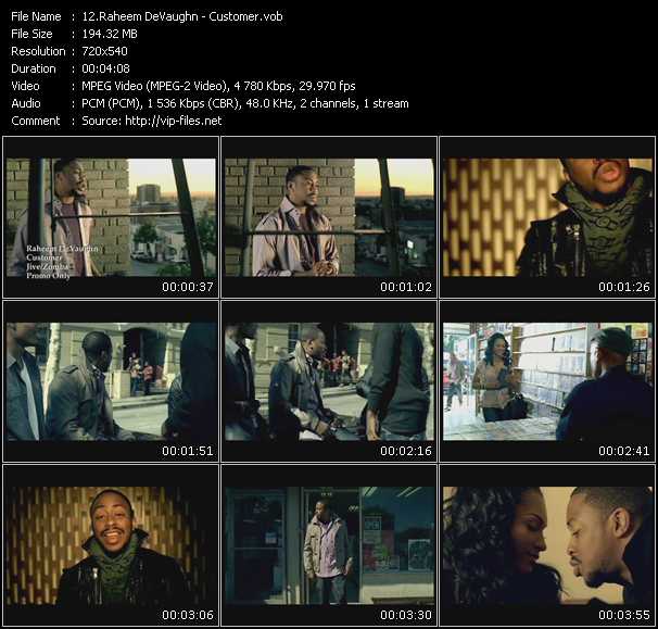 Raheem DeVaughn video ”Customer” from dvd ”Promo Only Express Video April 2008 Week 1” 