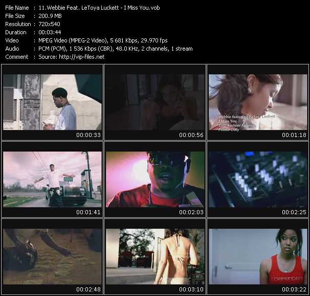 Webbie Feat. LeToya Luckett video ”I Miss You” from dvd ”Promo Only Express Video April 2008 Week 3” 