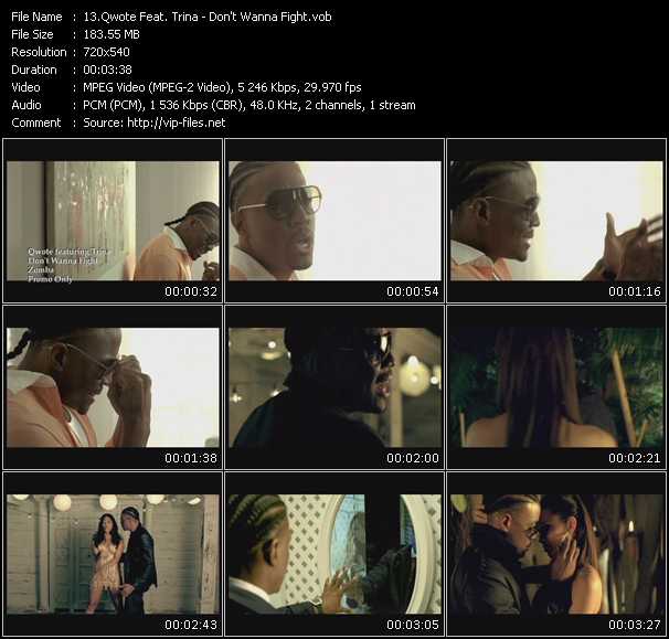 Qwote Feat. Trina video ”Don't Wanna Fight” from dvd ”Promo Only Express Video April 2008 Week 5” 