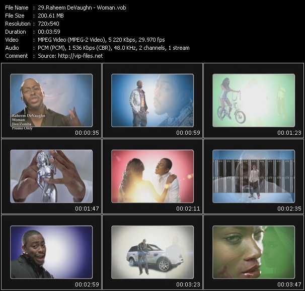 Raheem DeVaughn video ”Woman” from dvd ”Promo Only Hot Video April 2008” 