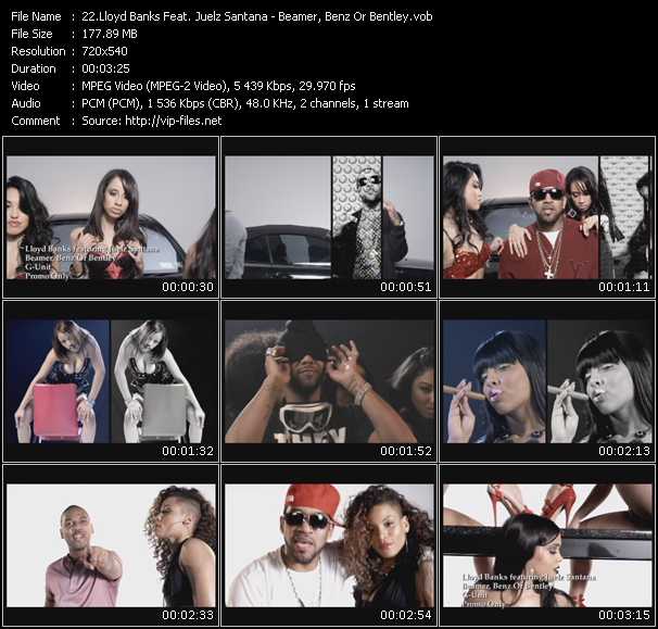 Lloyd Banks Feat. Juelz Santana video ”Beamer, Benz Or Bentley” from dvd ”Promo Only Hot Video June 2010” 