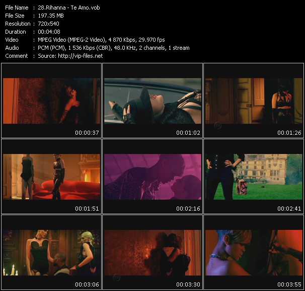 Rihanna video ”Te Amo” from dvd ”Promo Only Hot Video August 2010” 