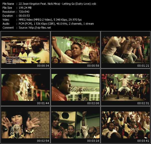 Sean Kingston Feat. Nicki Minaj video ”Letting Go (Dutty Love)” from dvd ”Promo Only Hot Video September 2010” 