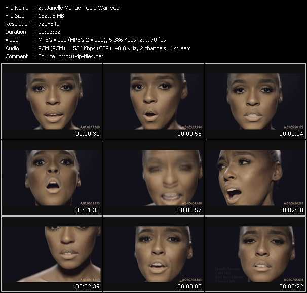 Janelle Monae video ”Cold War” from dvd ”Promo Only Hot Video October 2010” 