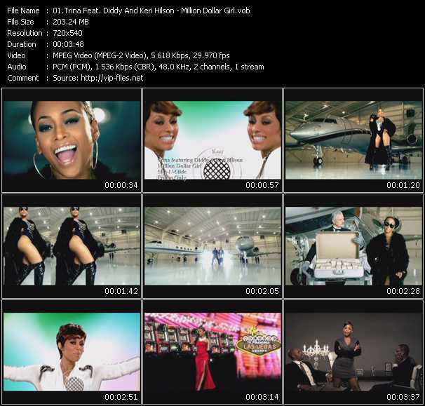 Trina Feat. Diddy And Keri Hilson video ”Million Dollar Girl” from dvd ”Promo Only Urban Video May 2010” 