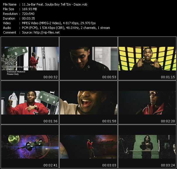 Ja-Bar Feat. Soulja Boy Tell 'Em video ”Daze” from dvd ”Promo Only Urban Video June 2010” 
