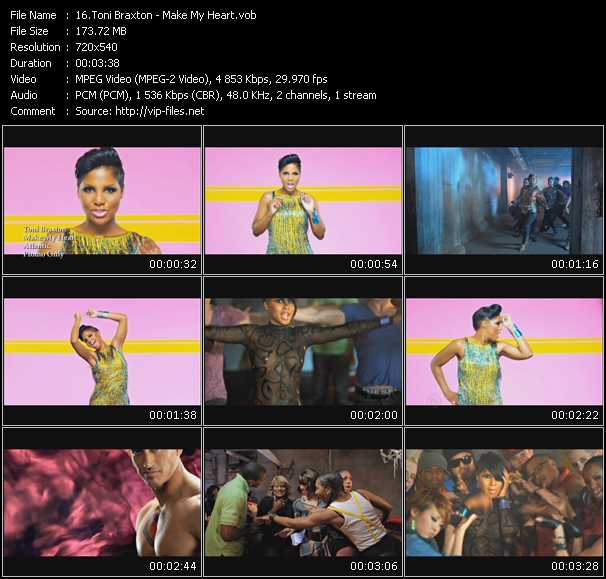 Toni Braxton video ”Make My Heart” from dvd ”Promo Only Urban Video June 2010” 