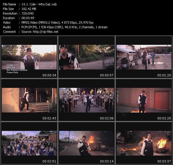 J. Cole video ”Who Dat” from dvd ”Promo Only Urban Video August 2010” 