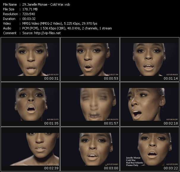 Janelle Monae video ”Cold War” from dvd ”Promo Only Urban Video October 2010” 