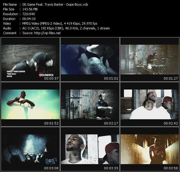 Game Feat. Travis Barker video ”Dope Boys” from dvd ”Rock America Urban September 2008” 