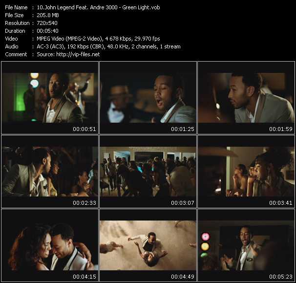 John Legend Feat. Andre 3000 video ”Green Light” from dvd ”Rock America Urban September 2008” 