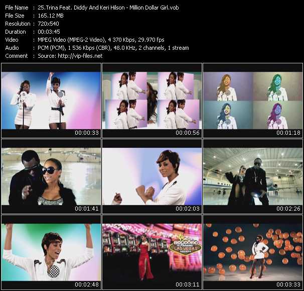 Trina Feat. Diddy And Keri Hilson video ”Million Dollar Girl” from dvd ”Screenplay VJ-Pro Hits Vision May 2010” 