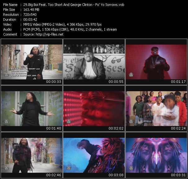 Big Boi Feat. Too Short And George Clinton video ”Fo' Yo Sorrows” from dvd ”Screenplay VJ-Pro Hits Vision May 2010” 
