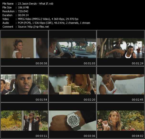 Jason Derulo video ”What If” from dvd ”Screenplay VJ-Pro Hits Vision August 2010” 